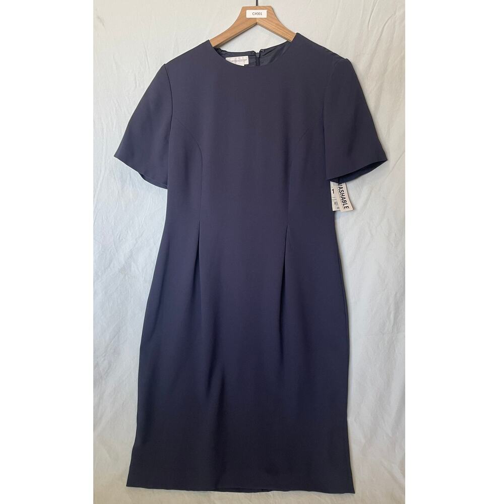 Worthington Women’s Size 10 Navy Blue Career Sheath Dress NWT